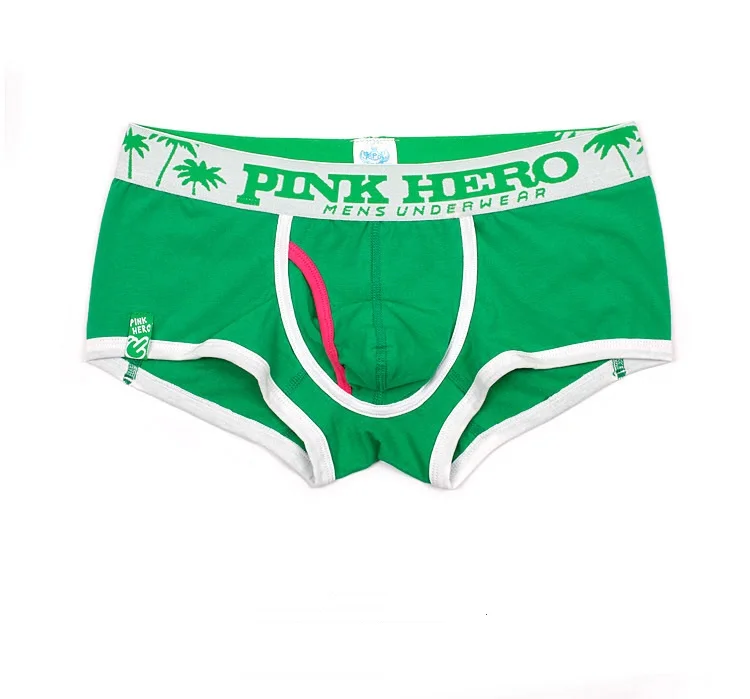 Трусы-боксеры Pink Hero мужские хлопок пикантное нижнее белье модные шорты с принтом