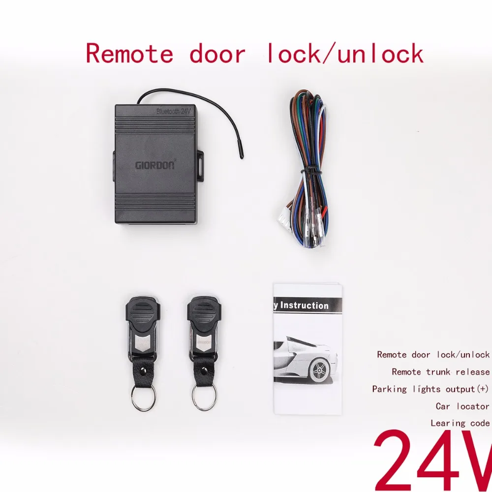 

24v For Truck Keyless Entry Central Locking/unlock Android/iso App Remote Control With Car Alarm System Universal Alarma Auto