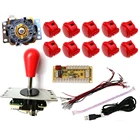 Аркадный джойстик, набор сделай сам, USB-кодировщик с нулевой задержкой для ПК Raspberry Pi, копия Sanwa, американская ручка, восьмиугольный джойстик, кнопки