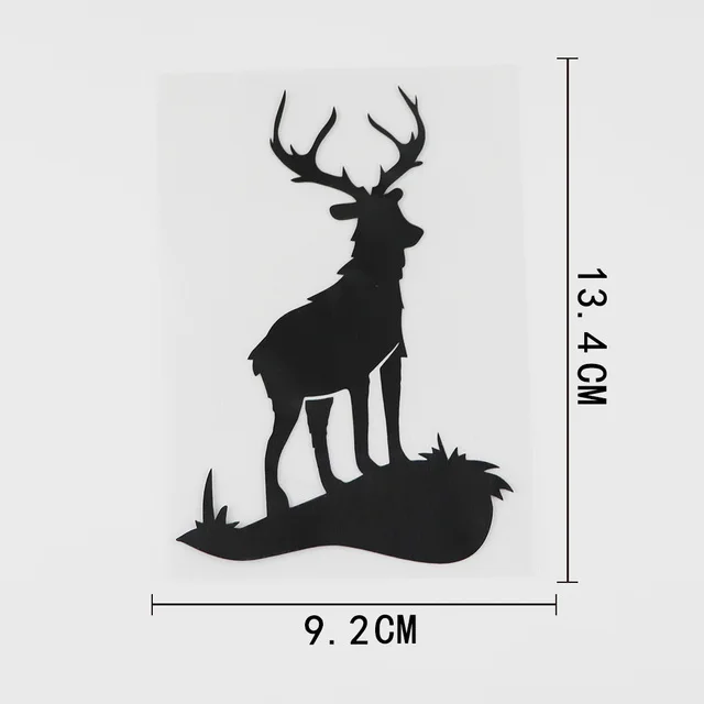 

9.2CMX13.4CM Deer Animal Hunting Decoration Decal Vinyl Car Sticker Black/Silver
