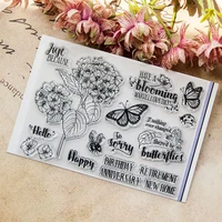 spring flowers clear stamp transparent seal for diy scrapbooking card making clear silicone stamp photo album decor