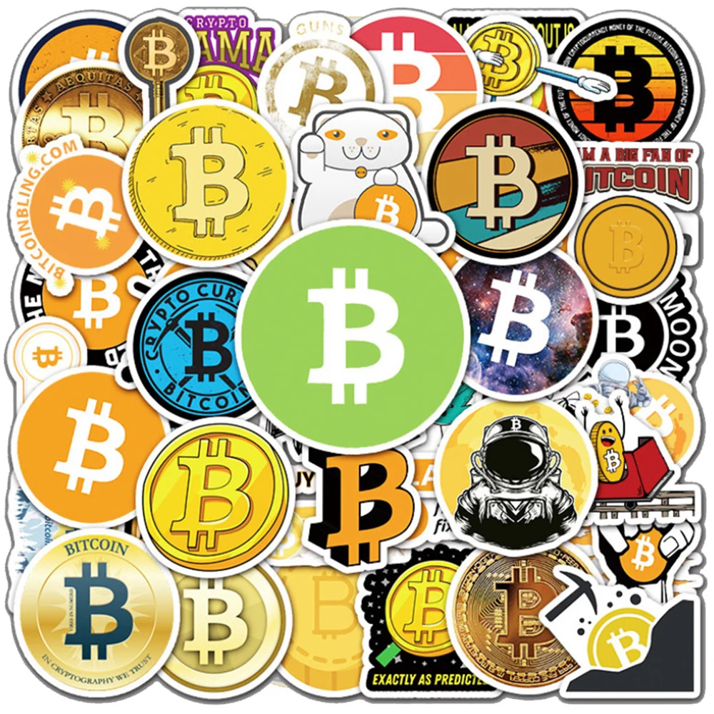 

10/30/50PCS Creative Cartoon Bitcoin Graffiti Suitcase Notebook Hand Account Decoration Waterproof Sticker Toy Wholesale