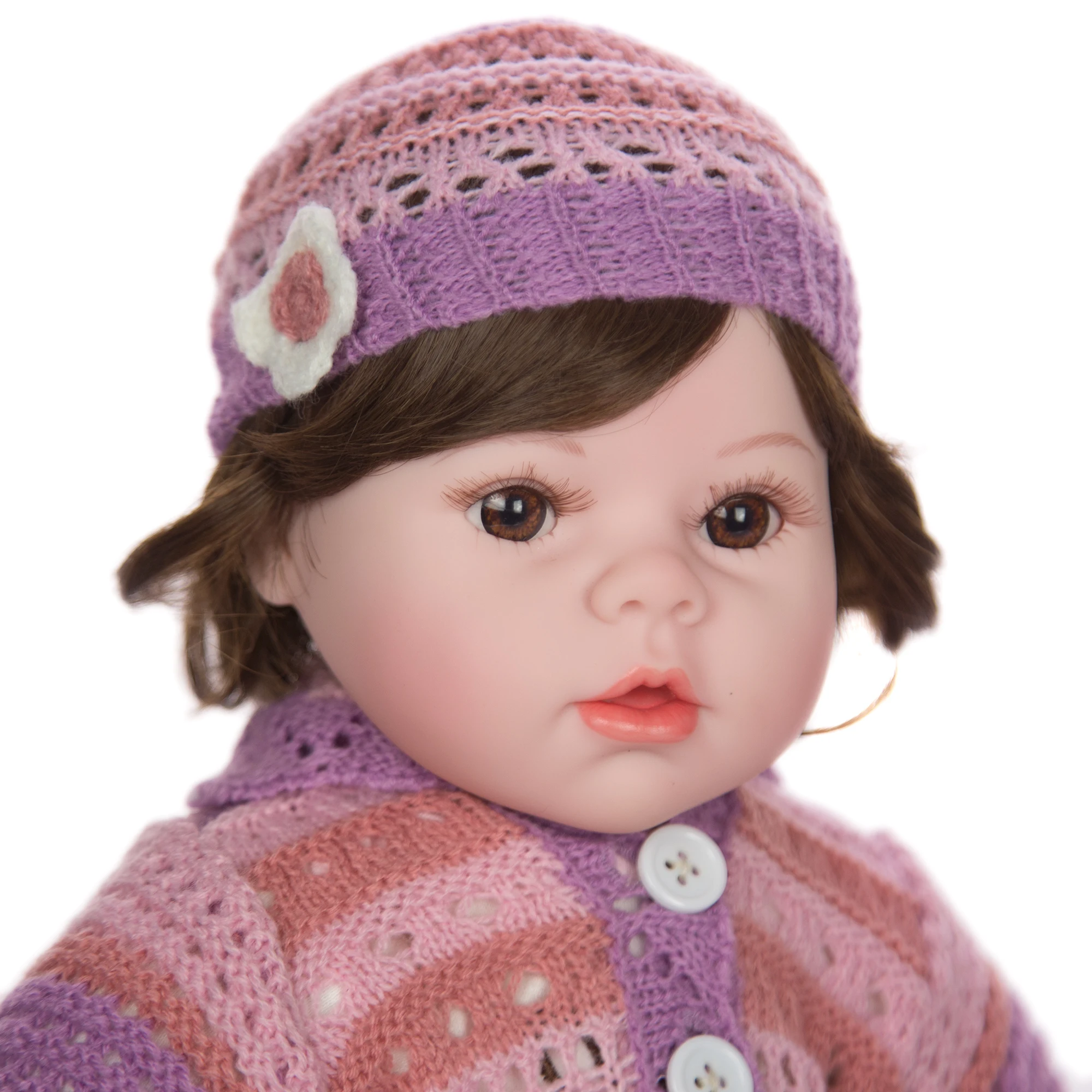 

New Design 50 cm Cloth Body Cotton Reborn Baby Dolls True to Life Bonecas Reborn Menina With Wig Hair Kid Children's Day Gift