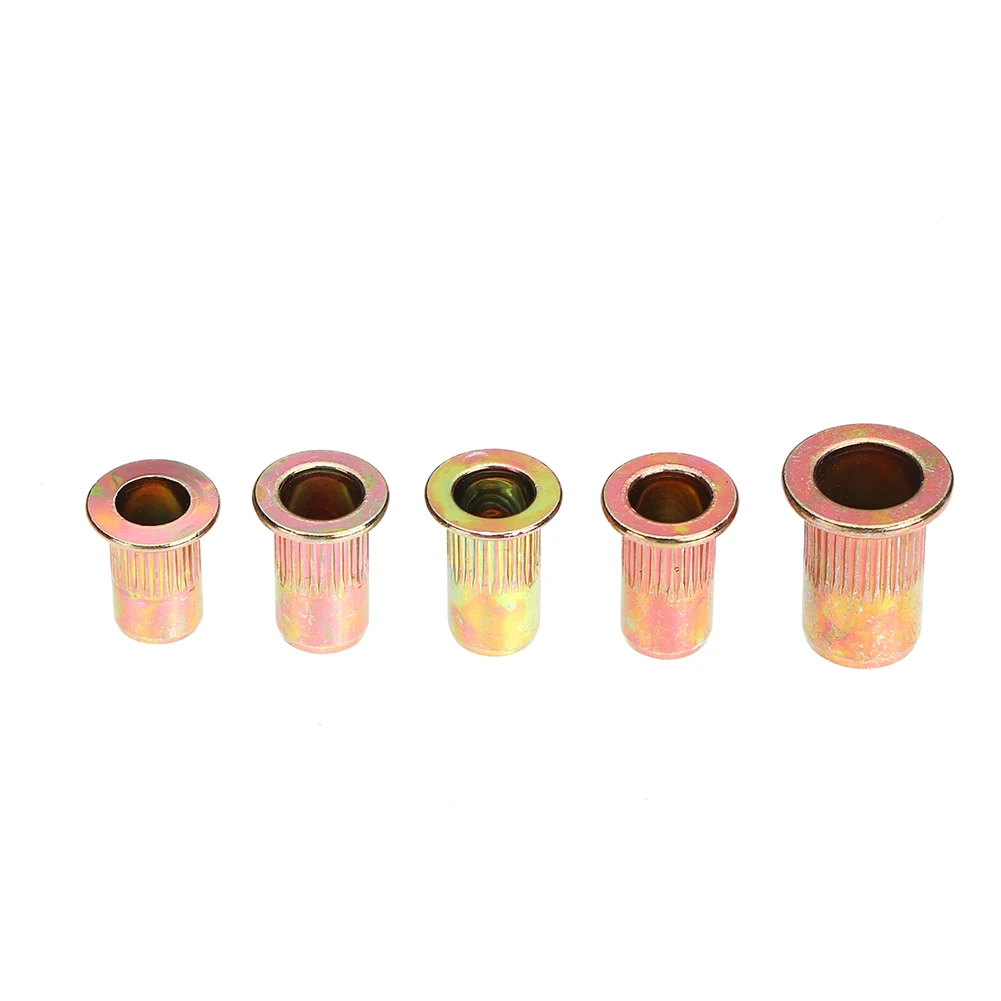 

10-32 Rivet Nuts 1/4-20 Open End Flat head Knurled body 150pcs Nut Rivet