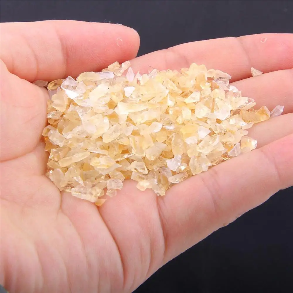 Yellow Quartz VINSWET 50 г Натуральный Темный аметис порошок кристалл гравий камень необработанные камни камень минеральный аквариум бонсай украшения энергетический камень - Цвет: Yellow Quartz