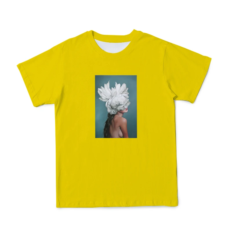 

2021 Summer New Men's 3D Feather T-shirt Clothing Fashionable Loose Wild O-neck Short Sleeve Large Size 110-6XL (Customizable)