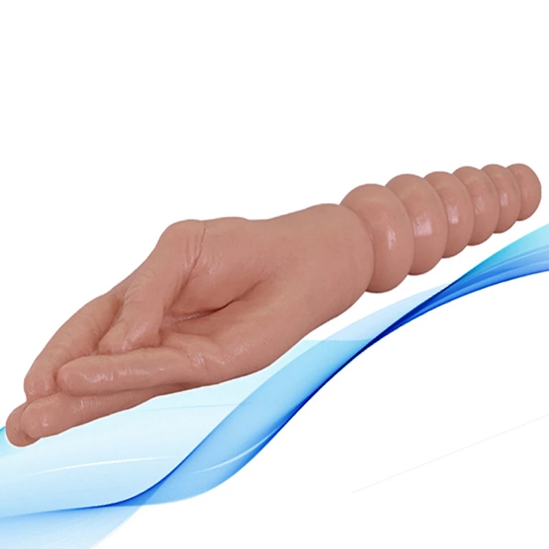 Фаллоимитатор с двумя головками Реалистичная ручная большая голова Анальная