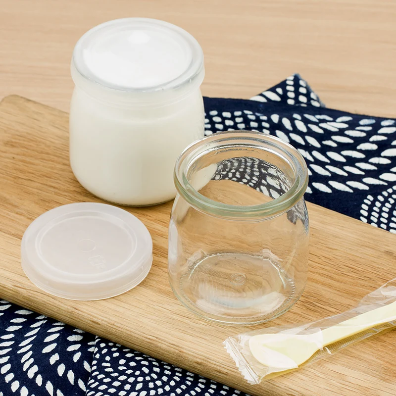 Упаковка из 4 стеклянных бутылок для пудинга с крышкой. Вечерние формы яичной