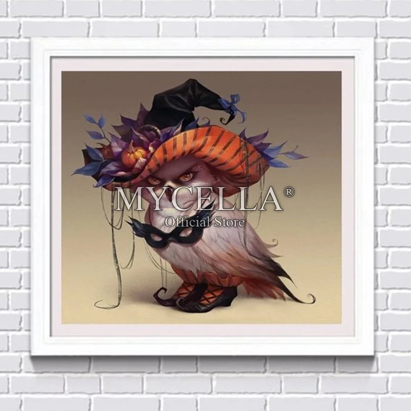 

Набор для алмазной живописи 5D, вышивка крестиком в виде ведьмы на Хэллоуин, мозаика для творчества