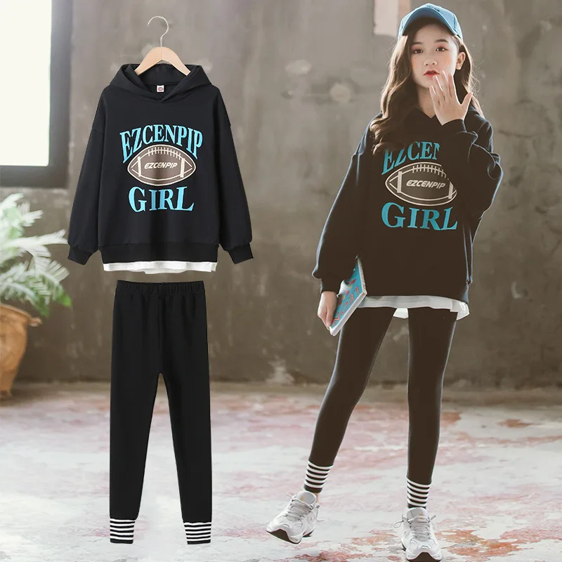 Спортивный костюм с капюшоном для девочек 8-13 лет | Детская одежда и обувь