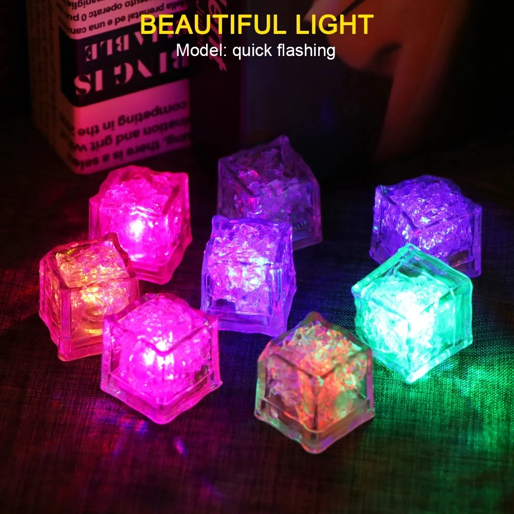 

12PCS LED Ice Cubes Glowing Party Ball Flash Light Luminous Neon Wedding Festival Christmas Bar Wine Glass Decoration Supplies