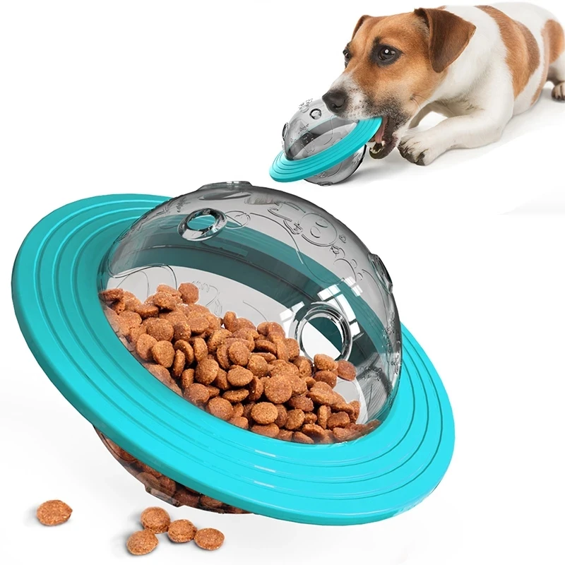 Dog Game Flying Discs Toys Interactive Chew Leaking Slow Food Feeder Ball Puppy IQ Training Toy Puzzle Accessories Pet Products