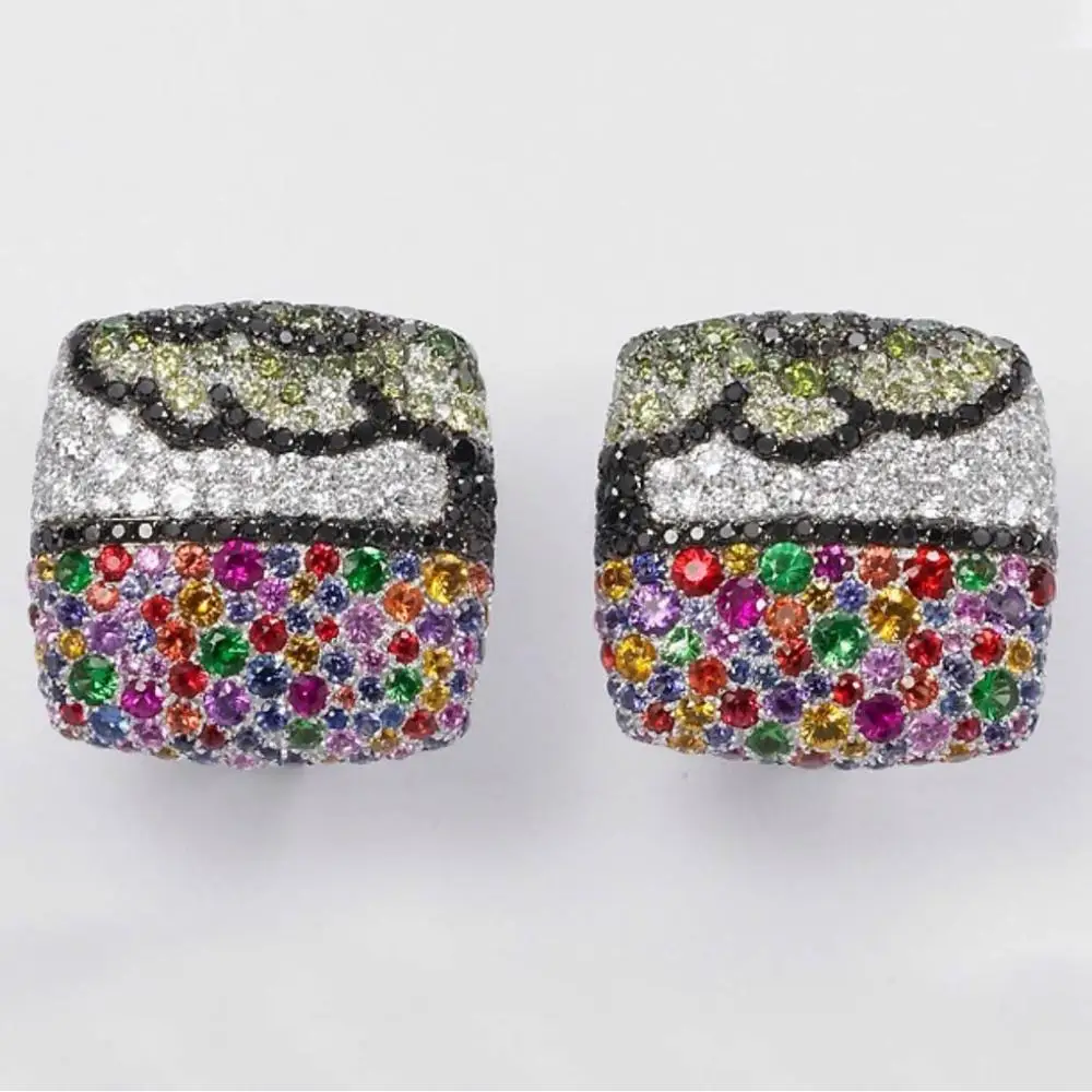 GODKI 2019 амулеты разноцветный кубический цирконий эффектные Серьги африканские