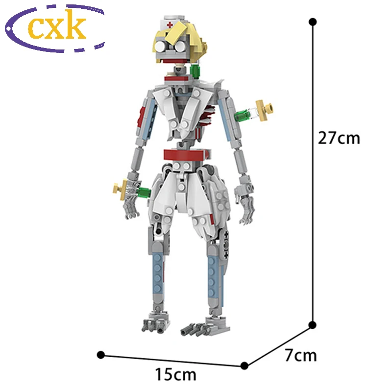 

Halloween Terror Zombie Nurse Model Building Blocks Character Action Figure Moc Horror Doctor Creative Ideal Bricks Children Toy