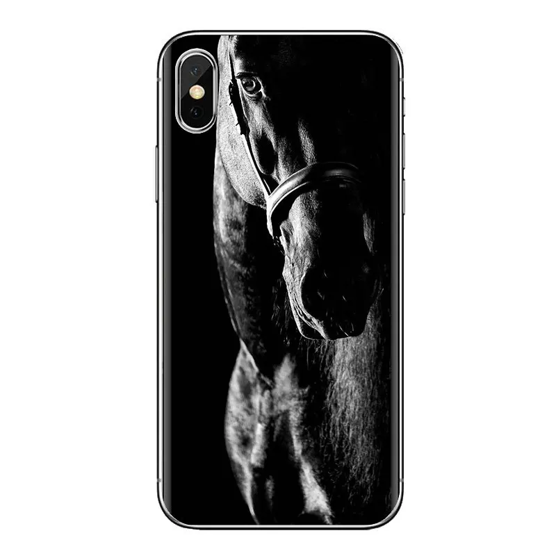 Прозрачный мягкий чехол Обложка Красивая темно &quotлошадь&quot обои для Xiaomi Redmi 4A S2
