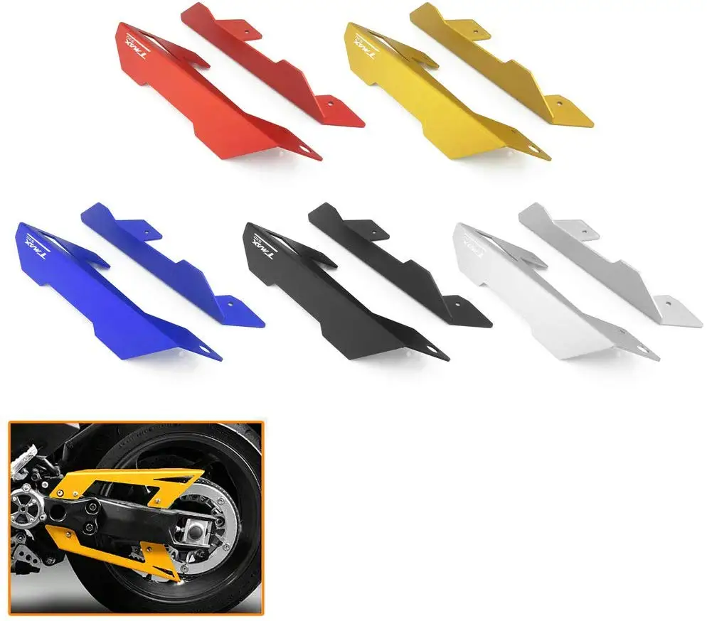 

Защита задней цепи мотоцикла для Yamaha TMAX 530 T-max t max 530 2012 2013 2014 2015 tmax530 2017-2018, алюминий, ЧПУ, 1 пара