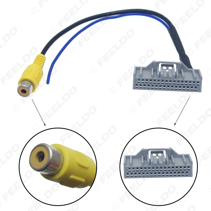 FEELDO 1 шт. автомобильная парковочная камера заднего вида видеоразъем конвертер