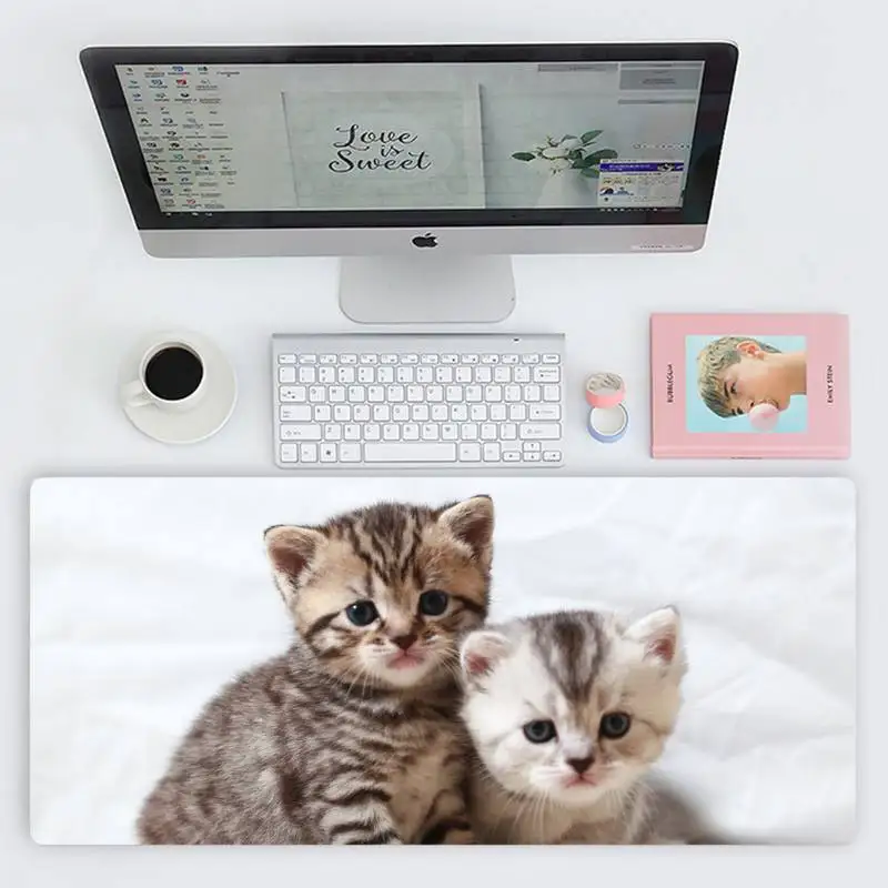 

Cute cat pet Laptop Computer Mousepad Desk Table Protect Game Office Work Mouse Mat pad X XL Non-slip Laptop Cushion