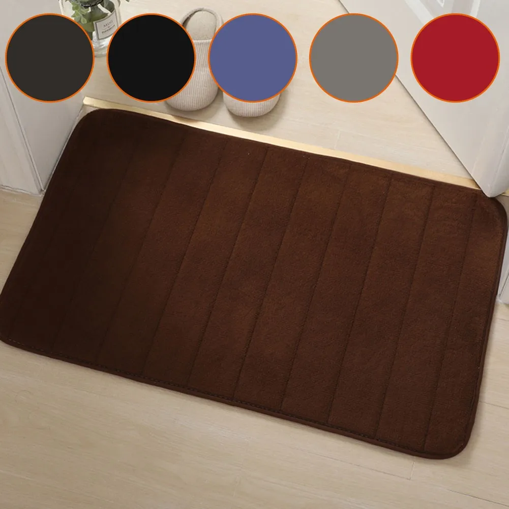 

40x60 Memory Foam Bath Mat Set Non Slip Toilet Pedestal Shower Bathroom Washable Shower Mats Floor Mat Bathroom Door Mat 40*60cm