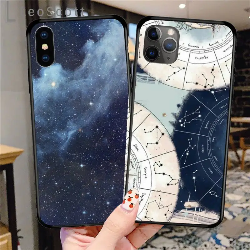 

Luxury Starry Sky compass star constellation Phone Case for iPhone 11 12 pro XS MAX 8 7 6 6S Plus X 5S SE 2020 XR