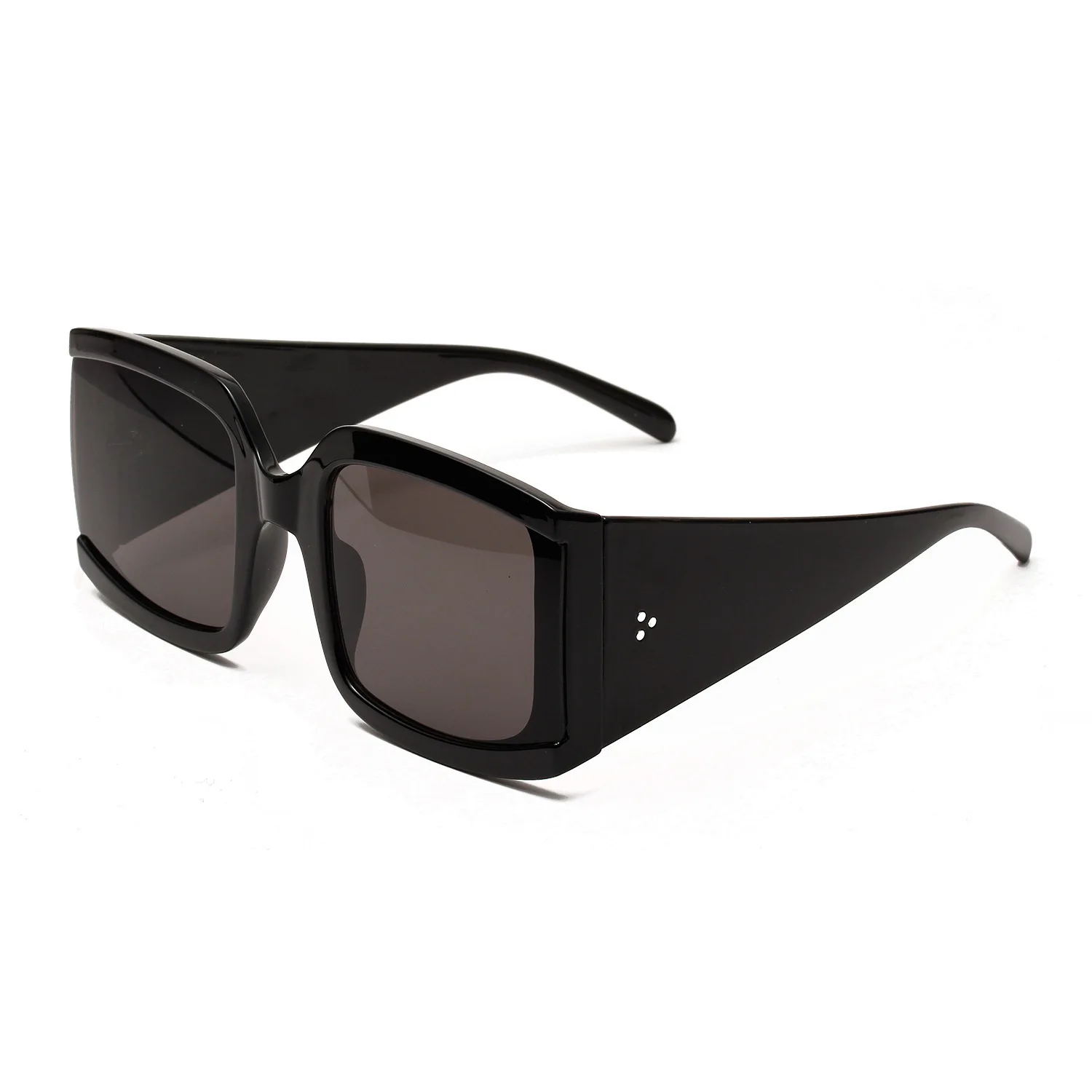 Модные квадратные солнцезащитные очки с широкой оправой для женщин и мужчин