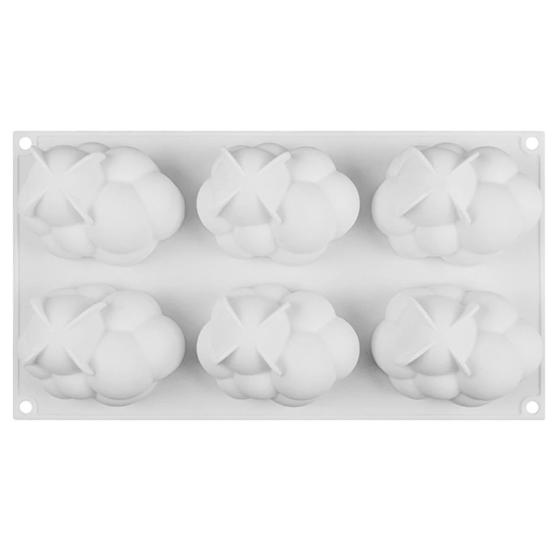 

6 ячеек, 3D облако, силиконовая форма для торта, форма для мусса, Инструменты для декорирования десертов, тортов, Аксессуары для выпечки