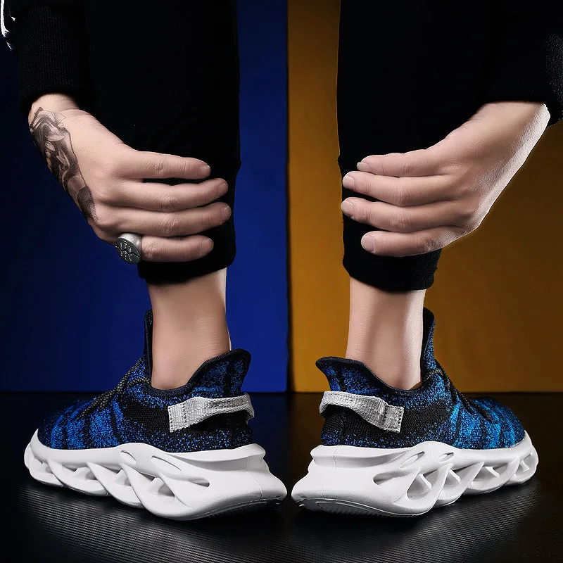 Мужские кроссовки светильник светящаяся подошва дышащие повседневные