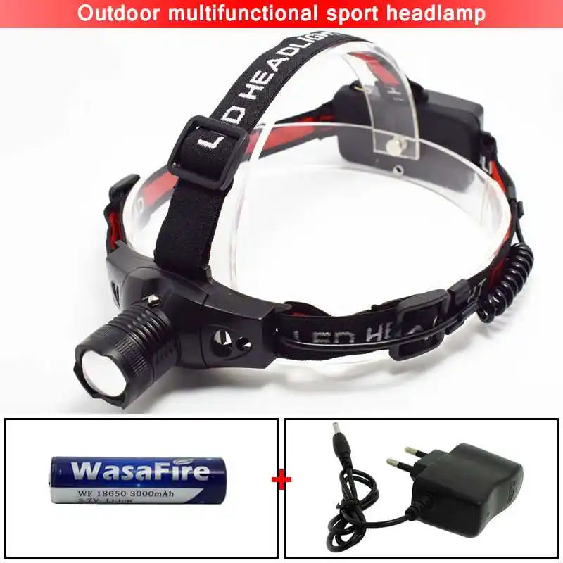 Водонепроницаемый головной светильник Zoomable Q5 светодиодный налобный фонарь