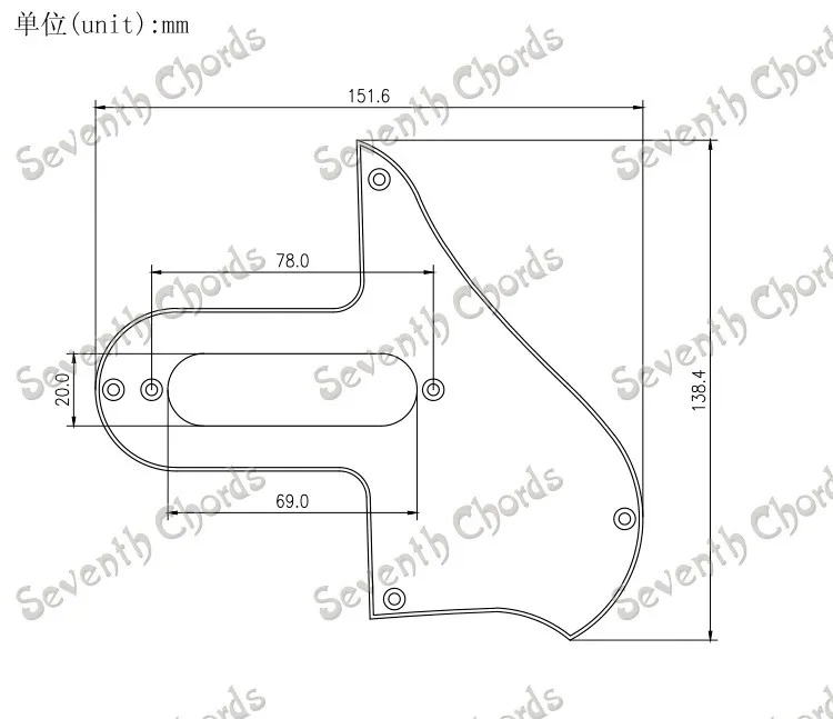 

2 Pcs Single Coil Pickup Hole Mandolin Pickguard Scratchplate Pick Guard Anti-scratch Plate -3ply / Red Pearl and Black choose