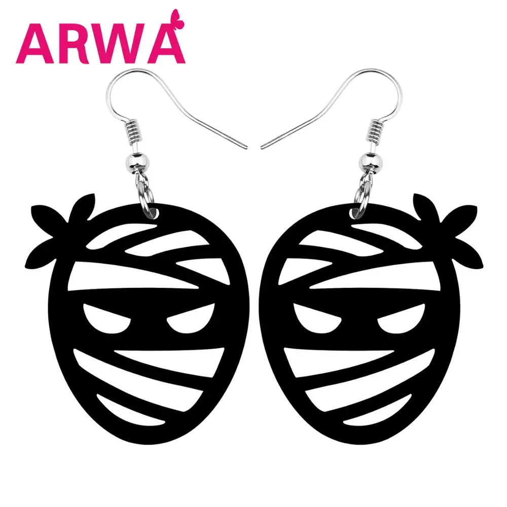 Акриловые серьги ARWA для Хэллоуина большая полая повязка демон дьявол мужские