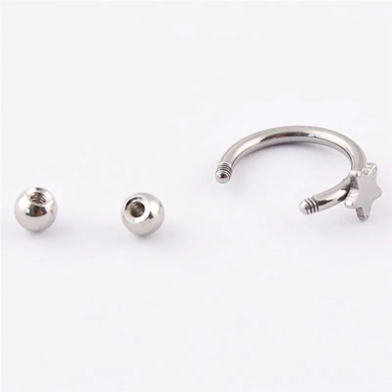 Imixlot новейший Креативный дизайн пентаграммы кольцо для губ из нержавеющей стали