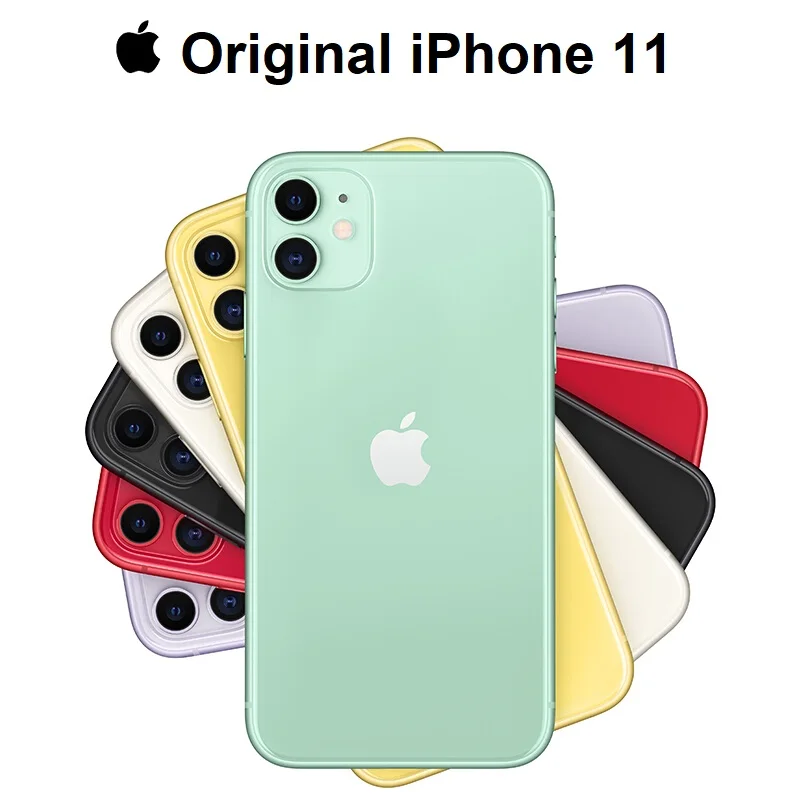 Перейти на Алиэкспресс и купить Оригинальный Новый Apple iPhone 11, двойная камера 12 МП, чип A13, дисплей 6,1 дюйма, жидкий дисплей Retina, смартфон IOS, LTE, 4G, медленное Селфи, MI WIFI 6