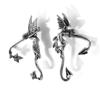 angel demon gothic vintage ear cuff earrings jewelry 2022 hip hop punk rock piercing earrings bite ear cuffs for women