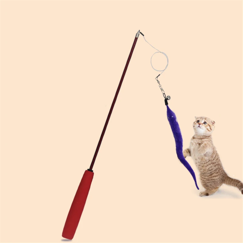 Новая забавная Удочка PAPASGIX для кошек телескопическая Интерактивная развивающая