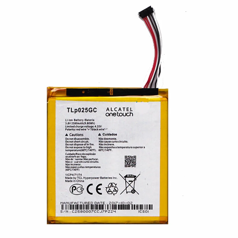 Литиевый аккумулятор TLP025GC для планшета Alcatel One Touch Pixi 4 2500 8262 мАч 7 3G 9003X 9003A|ЖК-экраны