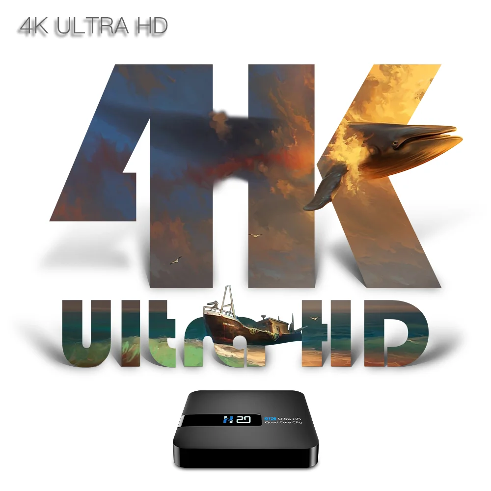 2020 Android ТВ Box 10 4K H.265 Media Player 3D видео 2 4G Wifi смарт коробка Декодер каналов кабельного