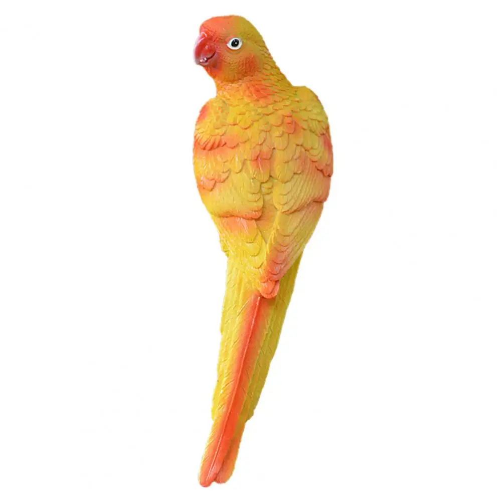 

Figurine Parrot Shape Table Top Ornaments Resin Tree Hanging Animal Sculpture for Patio