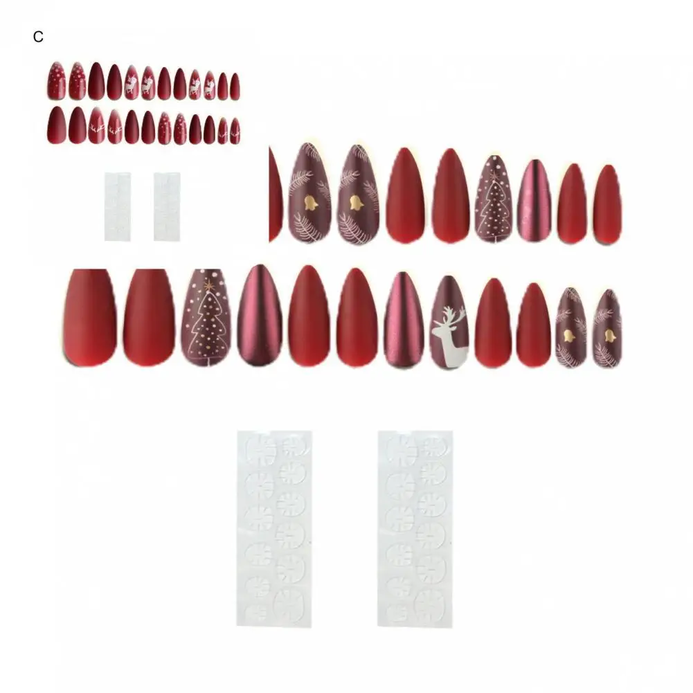 

Легкие 24 шт./компл. изысканный пресс на рождественский гроб съемные наконечники полностью закрывают ногти гладкая поверхность для маникюра