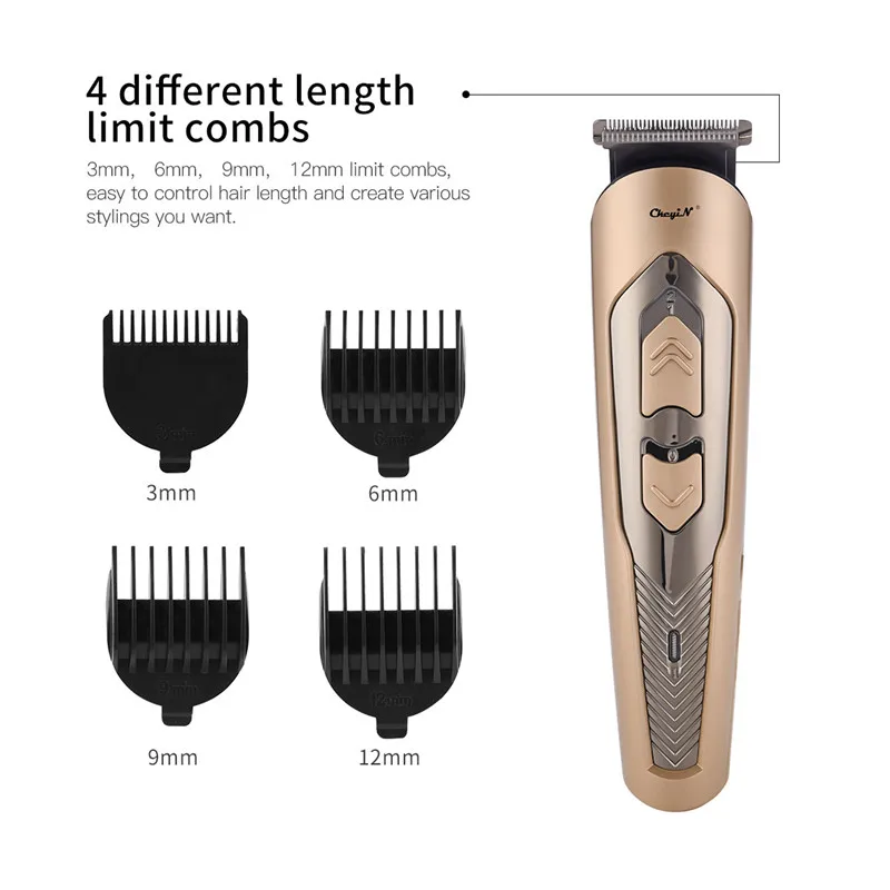 

CkeyiN Electric Professional Hair Trimmer Low Noise Clipper Rechargeable Beard Cutting Machine Shaver Trimer Men Barber Shaving