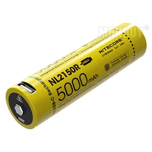 Nitecore NL2150R 21700 5000 мАч 3,6 В Защищенный Литий-ионный (li-Ion) кнопочный перезаряжаемый аккумулятор со встроенным стандартным зарядным портом