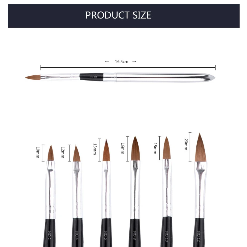 6 шт. кисточки-ручки для дизайна ногтей | Красота и здоровье