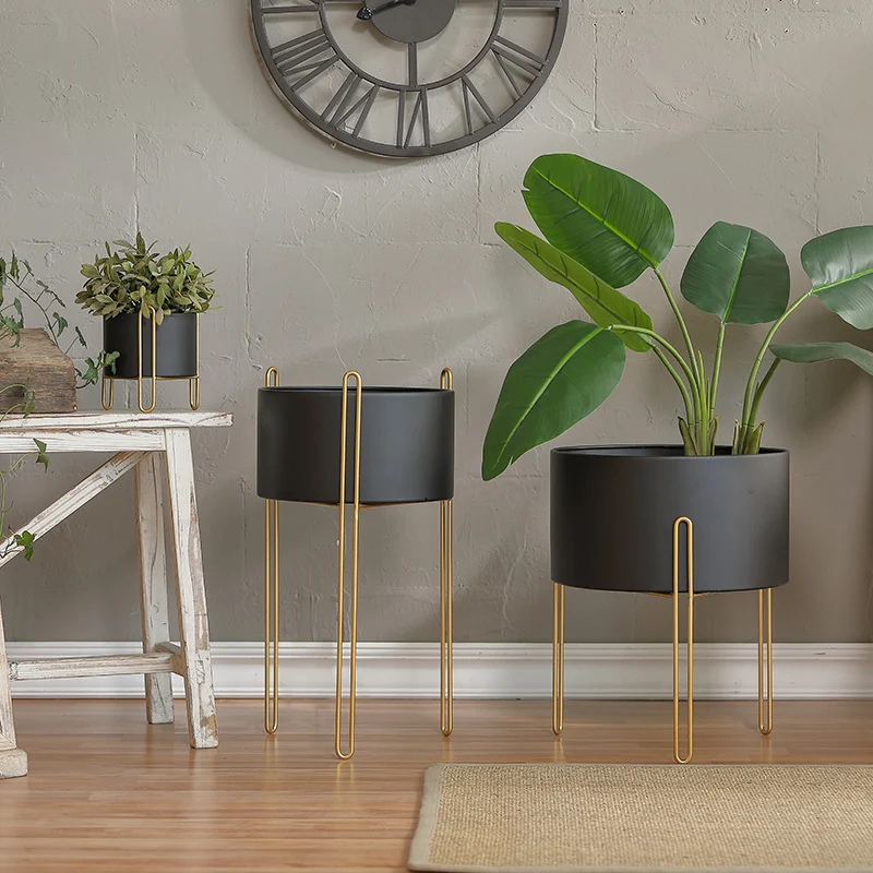 Flower Stand Balcony Small Apartment Nordic Pure Color Ma Long Iron Art Simple Green Plant Flowerpot Shelf Multi-storey Display | Мебель