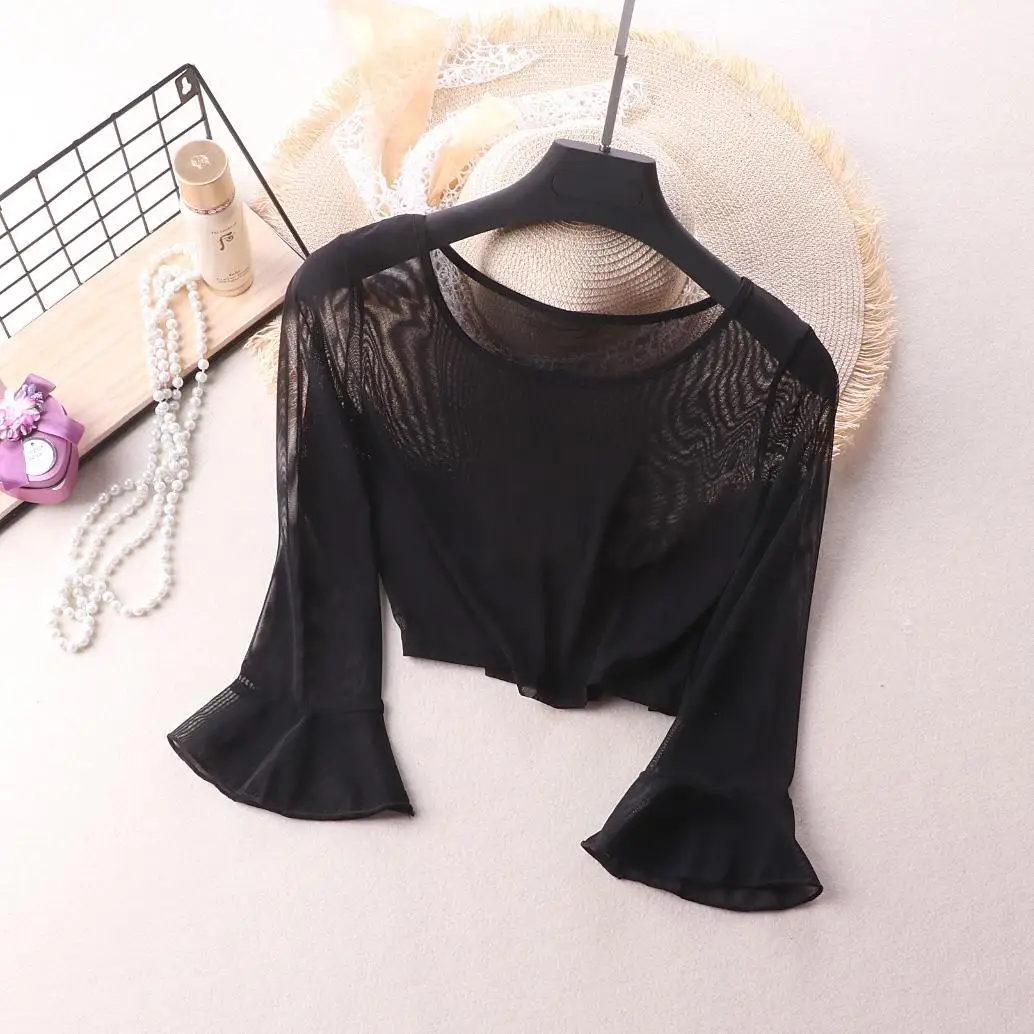 Футболка женская сетчатая с рукавом средней длины до локтя для лета P3 104 - купить