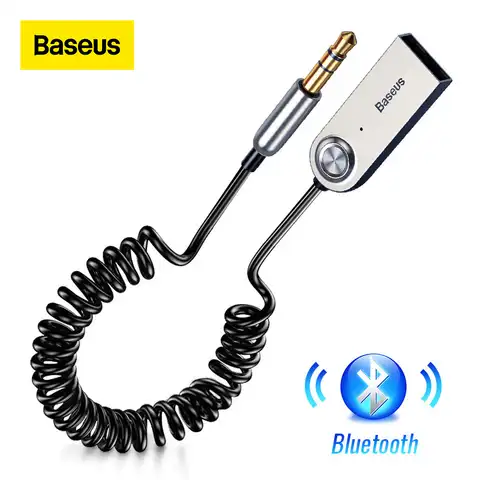 Baseus BA01 USB Bluetooth-адаптер Aux Bluetooth V5.0 приемник аудиопередатчик Bluetooth-ключ для автомобиля 3,5 мм разъем автомобильный адаптер