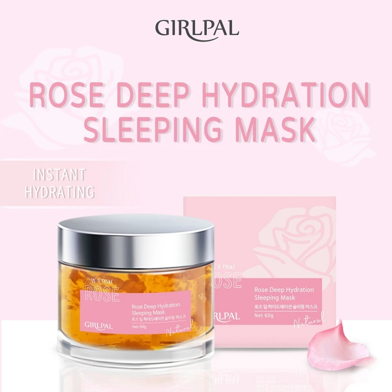 

Увлажняющая маска для сна, увлажняющая отбеливающая маска с розами для осветления тона кожи, уход за кожей, глубокое увлажнение, сужение пор...