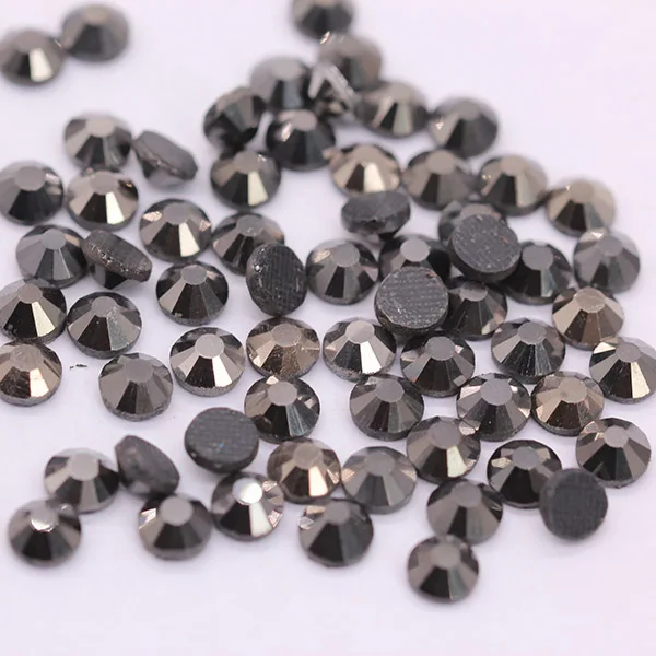 hematite 144/1440p ss16 4 мм цвет DMC стеклянный камень с плоской задней стороной железо на горячей фиксации хрустальные стразы для одежды украшения ювелирных изделий - Цвет: hematite