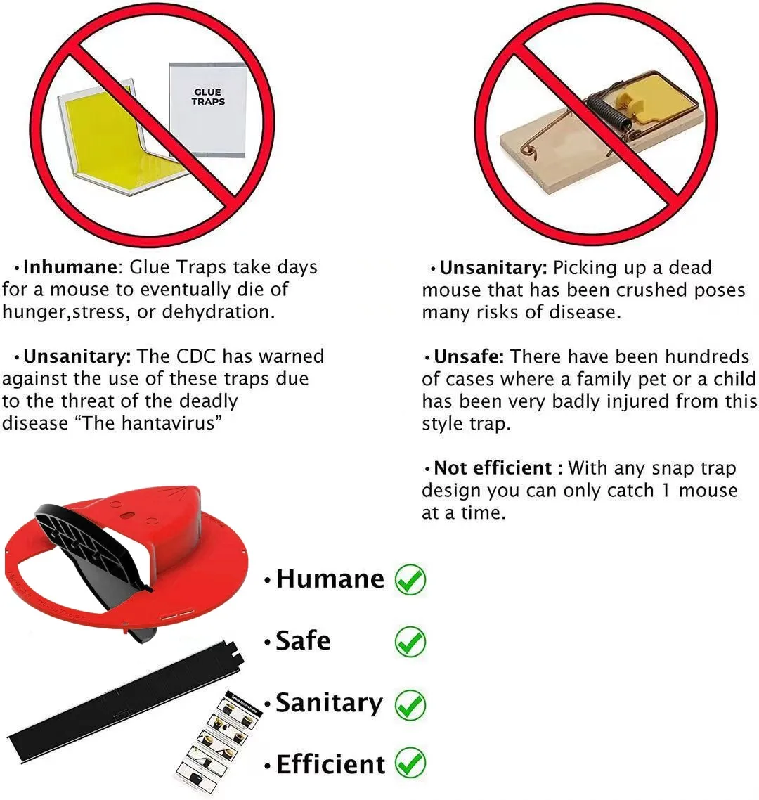 

Creative Flip N Slide Bucket Lid Mouse Trap Humane Or Lethal Trap Door Style
