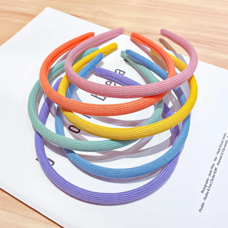 

2021 Summer Thin Hairband Candy Color Headband For Women Girls Hair Hoop Hair Bands Sweet Headwear Fashion Hair Accessories