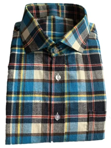 2020 Синие Клетчатые Фланелевые классические рубашки, сделанные на заказ классические рубашки, мужские фланелевые рубашки в шотландскую клетку на весну, индивидуальная Мода рубашек