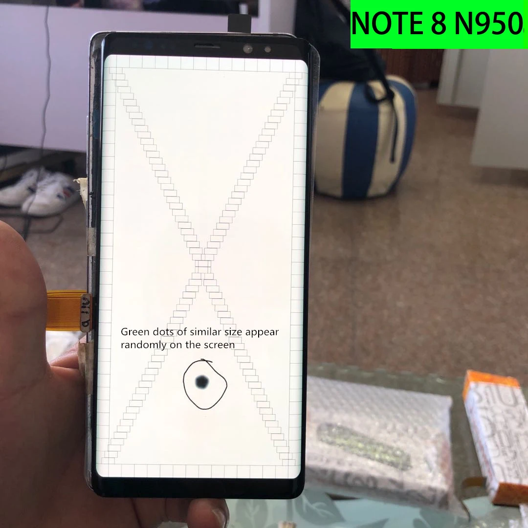 

100%Original Spot SUPER AMOLED NOTE8 LCD frame For SAMSUNG Galaxy NOTE 8 N950 N950F Touch Screen Display+dead pixel replacement